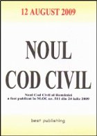 Noul cod civil - editia I - bun de tipar: 12 august 2009