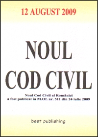 Noul cod civil - editia I - bun de tipar: 12 august 2009