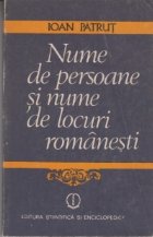 Nume persoane nume locuri romanesti