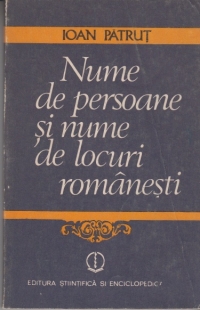 Nume de persoane si nume de locuri romanesti