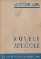 Nuvele articole Alexandru Sahia