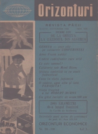 Orizonturi - Revista Pacii, August-Septembrie 1959