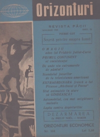 Orizonturi - Revista Pacii, Ianuarie 1960