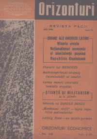 Orizonturi - Revista Pacii, Mai 1960