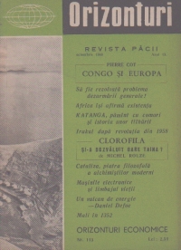 Orizonturi - Revista Pacii, Octombrie 1960