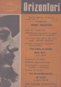 Orizonturi - Revista Pacii, Noiembrie 1960