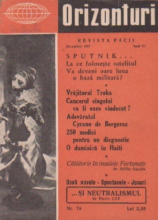 Orizonturi - revista pacii, Decembrie 1957