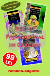 Pachet promotional Carti bilingve: Peter Pan, Cartea Junglei, Contele de Monte Cristo