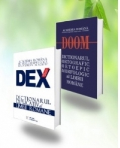 Pachet promotional DEX 2016 - DOOM (2 carti): 1. Dictionarul explicativ al limbii romane, editia 2016; 2. Dictionarul ortografic, ortoepic si morfologic al limbii romane