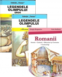 Pachet promotional Legendele Olimpului (2 volume: ZEII.EROII - editie de chiosc) + Romanii (mini-enciclopedie) - Istorie. Cultura. Obiceiuri si costume. Curiozitati