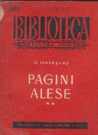 Pagini alese Volumul lea (Ibraileanu)