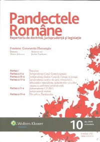 Pandectele Romane (nr.10 octombrie / 2009)