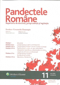 Pandectele Romane (nr.11 noiembrie / 2009)