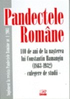 Pandectele Romane supliment 140 ani