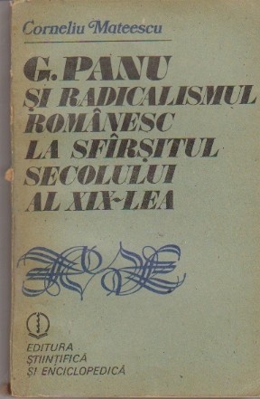 G. Panu si Radicalismul Romanesc la Sfirsitul Secolului al XIX-lea