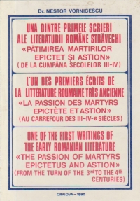 Patimirea Sfintilor Epictet si Astion (De la cumpana secolelor III-IV), Editie trilingva romana - franceza - engleza