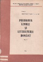 Predarea Limbii Literaturii Romane Volumul