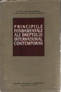 Principiile fundamentale ale dreptului international contemporan