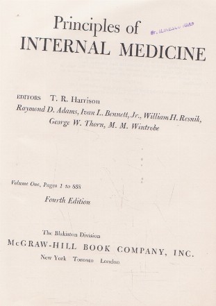 Principles of Internal Medicine, Volume One, Fourth Edition (Harrison)