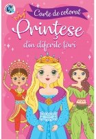 Printese din diferite tari. Carte de colorat