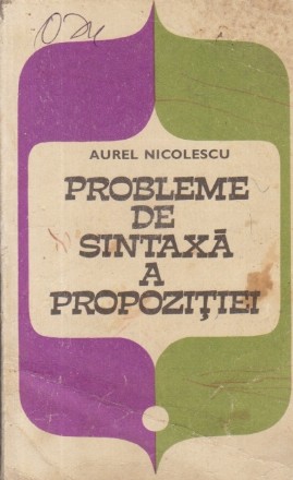 Probleme de sintaxa propozitiei