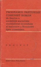 Proiect Programul Partidului Comunist Roman