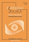 Psihologia Sociala. Buletinul Laboratorului Psihologia campului social, Universitatea Al. I. Cuza, Iasi. Nr. 24 (II)/2009