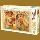 Puzzle 1000 piese Alphonse Mucha - Fruit-Flower