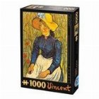 Puzzle 1000 piese Vincent Van Gogh - Against a background of wheat