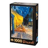 Puzzle 1000 piese Vincent Van Gogh - Cafe terrace at night