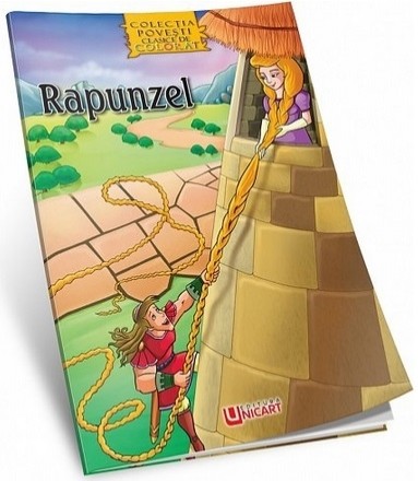 Rapunzel - Carte de colorat + poveste (Colectia Povesti clasice de colorat, format A4)