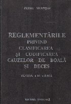 Reglementarile privind clasificarea codificarea cauzelor