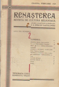 Renasterea - Revista de cultura religioasa, Februarie 1929