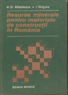 Resurse minerale pentru materiale constructii