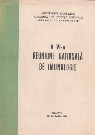 A VI-a Reuniune Nationala de Imunologie