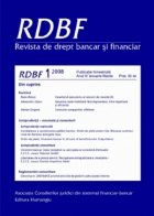 Revista drept bancar financiar 1/2008