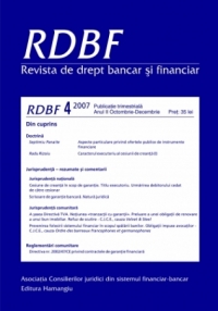 Revista de drept bancar si finaciar nr. 4/2007