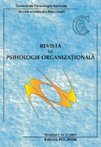 Revista de psihologie organizationala. Vol. I, nr. 2, 2001