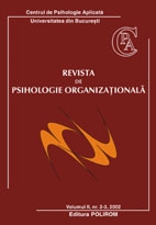 Revista de psihologie organizationala. Vol. II, nr. 2-3, 2002