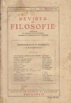 Revista Filosofie (Iulie Decembrie) /1933