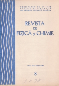 Revista de fizica si chimie, August 1981