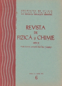 Revista de fizica si chimie, Iunie 1973