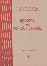 Revista de fizica si chimie, August 1988