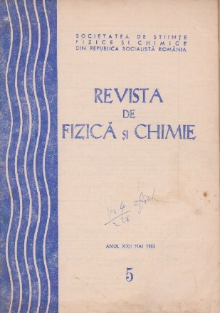 Revista de fizica si chimie, Mai 1985