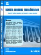 Revista Forumul judecatorilor - Nr. 1/2010