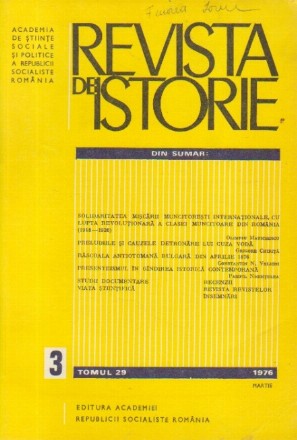 Revista de Istorie, Tomul 29, Nr. 3/1976