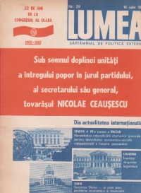 Revista Lumea, nr. 21 - 29/1987