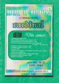 Revista de matematica Cardinal, Nr. 2/2003-2004