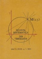 Revista Matematica din Timisoara, anul II, nr. 1 - 1991