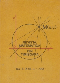 Revista Matematica din Timisoara, anul II, nr. 1 - 1991